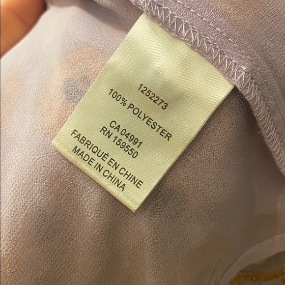 Elegant Purple and Orange Blouse with Ruffle Sleeves - Picture 12 of 12